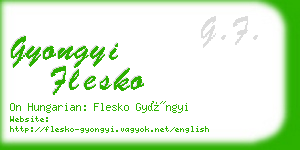 gyongyi flesko business card